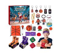 Basketball Advent Calendar 2025, Countdown to the Christmas Advent Calendar with 24pcs Christmas Accessories Basketball Set for Teenagers, Boys, Girls