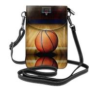 Basketball Arena Sac à bandoulière en cuir à rabat pour voyage, randonnée, camping ou utilisation quotidienne.