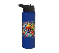 Basketball, Basketball Graphic | Garçons, Filles, Tie Dye Splash Stainless Steel Insulated Water Bottle
