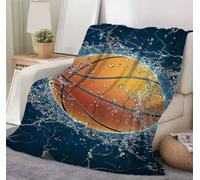 Basketball Blanket, Couverture de Canapé Basketball, Couverture en Flanelle à Pois, Convient pour la Décoration de Lits et de Canapés, Cadeau de Nouvel an pour Les Adolescents