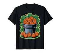Basketball Bucket St. Patrick's Day Lucky Shamrocks T-Shirt