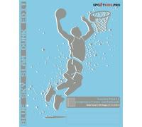 Basketball Composition Notebook for Kids: Blue Sky Slam Dunk Edit: For Boys and Girls, For Home and School, Wide Ruled with Field, 100 Pages, 7.5 x 9.25 in