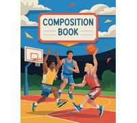 Basketball Court On Dark Theme Composition Book: 120 Pages, with Origami Cover Design, designed for School Notes, Drawing, Journaling, Students, ... for School Notes, Drawing, Journaling, Stu