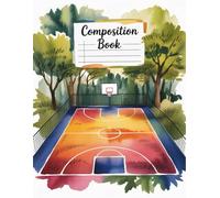Basketball Court On Dark Theme Composition Book: 120 Pages, with Vector Cover Design, designed for School Notes, Journaling, Drawing, Students, ... Design, designed for School Notes, Journalin