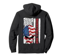 Basketball Dad American Flag Skull Patriotic 4th of July Sweat à Capuche