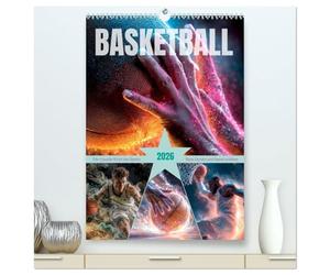 Basketball - Die visuelle Kraft des Sports (hochwertiger Premium Wandkalender 2026 DIN A2 hoch), Kunstdruck in Hochglanz: Slam Dunks und Speed erleben