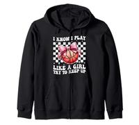 Basketball Girl Mom Mother's Day Coquette I Play Like A Girl Sweat à Capuche