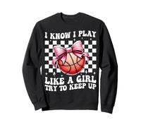 Basketball Girl Mom Mother's Day Coquette I Play Like A Girl Sweatshirt