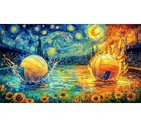 Basketball-Going-Through-Hoop-in-Artistic-Style 1000 pièces Puzzle pour Adultes et Enfants de 12 Ans et Plus Papier recyclé Jeu Familial Amusant & Stimulant pour décoration Murale 70x50/1000 pièces