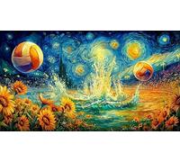 Basketball-Going-Through-Hoop-in-Artistic-Style Puzzle pour Adultes 1000 pièces Extremement Difficile Stimulant Jeu éducatif détente Cadeau Amusant & Activité Maison 38x26/1000 pièces