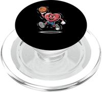 Basketball Heart Dunking Sports Fan Player Saint-Valentin PopSockets PopGrip pour MagSafe