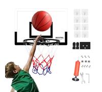 Basketball Hoop Indoor - Basketballs pour enfants et adultes | Hoop de basket-ball sur porte | Jeu de basket-ball intérieur avec balle et pompe | cercle de basket-ball | Pas de jouet de sport de