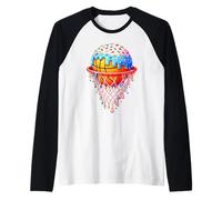 Basketball Ice Cream Drip Sport Player Men Women Kids Manche Raglan