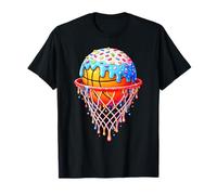 Basketball Ice Cream Drip Sport Player Men Women Kids T-Shirt