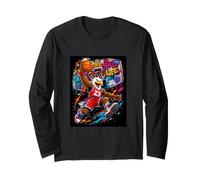 Basketball is Life, Basketball Mascot Dunk Graffiti Graphic Manche Longue