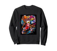 Basketball is Life, Basketball Mascot Dunk Graffiti Graphic Sweatshirt