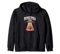 Basketball is My Favourite Sport Funny Alien UFO Enlèvement Sweat à Capuche