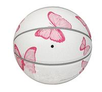 Basketball Junior Sports Rubber pour , mini basket-ball professionnel, motif papillons, outil de formation portable, fournitures scolaires réutilisables