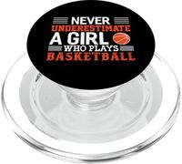 Basketball ne sous-estime jamais Une Fille Qui Joue au Basket-Ball PopSockets PopGrip pour MagSafe