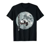 Basketball Panda Bear Moon Illustration joueur de basket-ball T-Shirt