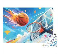 Basketball Panier Cercle 1000 Pièces Mini Puzzle pour Adultes Décoration | 52x38cm Papier Amateurs De Puzzles Relaxation Mentale Puzzle Intellectuel Cadeau D'anniversaire Ornement De Pièce