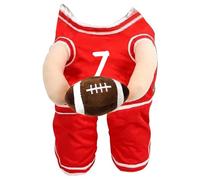 Basketball Player Costume - Dog Soccer Halloween Outfit, Holding Ball Dog Soccer Jersey | Dog Soccer Player Costume with Ball, Fun Adjustable Straps Pet Sports Jersey for Small Medium Dogs