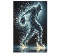 Basketball Puzzles en Bois 1000 Pièces Adultes, Poster Jigsaw Puzzle, Design Unique Jouet ÉduChatif pour Adolescents Et Enfants （78×53cm）