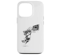Basketball Raccoon Slam Dunk avec Lunettes de Soleil Coque pour iPhone 13 Pro
