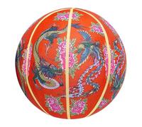 Basketball silencieux, basket-ball sans son intérieur - Ballon de basket-ball intérieur rebondissant - Ballons de basket-ball rebondissants en tissu, silencieux et silencieux, design Dragon Phoenix