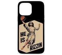 Basketball Slam Dunk Jesus Memes He is Ressuscité Rizzin Jesus Coque pour iPhone 13 Pro Max