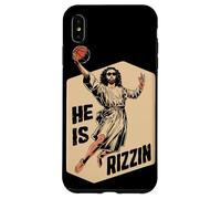 Basketball Slam Dunk Jesus Memes He is Ressuscité Rizzin Jesus Coque pour iPhone XS Max