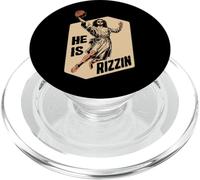 Basketball Slam Dunk Jesus Memes He is Ressuscité Rizzin Jesus PopSockets PopGrip pour MagSafe