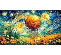 Basketball-Slam-Dunk-with-Color-Splash 1000 pièces Jeu Stimulant Puzzle pour Adultes Papier recyclé Jeu Familial Amusant & Stimulant pour Relaxation, créativité et Cadeaux 38x52/1000 pièces