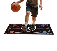 Basketball Training Mat, Silent Agility Pad, Floor Mat with Grip, Sturdy Sports Board with Stability, Practice Tool Control, Athletic Gear for Kids Youth Adults Clubs Schools 47.24x31.5 Inch