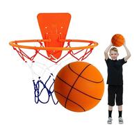 Basketball tranquille : ballon de sport silencieux sans bruit avec doux | Basketball couvert pour la salle de sport et les appartements à la maison, comprend un anneau monté sur la porte/mur
