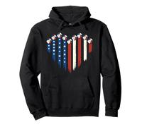 Basketball USA Flag Patriotic 4 Juillet Funny Basketball Sweat à Capuche