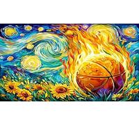 Basketball-vs-Volleyball-Confrontation-in-Fire-and-Water Papier recyclé Puzzle 1000 pièces Idée Cadeau Parfaite Jeux éducatifs pour Femmes et Hommes Beau Puzzle de décoration 70x50/1000 pièces