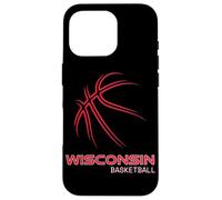 Basketball WI Love The Badger State Souvenir Wisconsin Hoops Coque pour iPhone 16 Pro