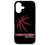 Basketball WI Love The Badger State Souvenir Wisconsin Hoops Coque pour iPhone 17