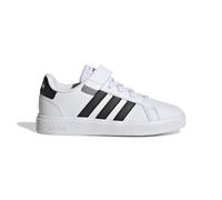Baskets Ã crochets et boucles et Ã lacet Ã©lastique enfant adidas Grand Court Blanc 28,5