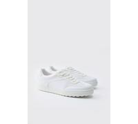 Baskets à empiècement contrastant en mesh homme - blanc - 43, blanc