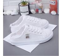 Baskets à enfiler en canevas pour femmes, Printemps/Été 2025, Chaussures plates à plateforme et négligées CN35,CN36,CN37,CN38,CN39,CN40,CN41,CN42,CN43Lettres,Unicolore,Plantes