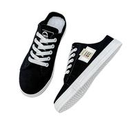Baskets À Enfiler en Toile - Mules Et Sabots Femme Dos Nu Chaussures À Lacets Denim Sneakers Tendance Chaussure Confortables Chaussures Antidérapantes Été Basquettes Chausson pour Extérieur