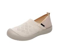 Baskets à enfiler mains libres pour femme - Légères - Antidérapantes - Confortables et respirantes - En maille - Chaussures décontractées pour le travail, blanc, 40 EU