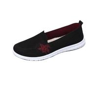 Baskets à enfiler pour femme - Confortables et respirantes - En maille - Légères et décontractées - Chaussures de marche tricotées - Fermeture facile - Coupe large - Mocassins orthopédiques légers à
