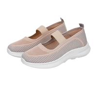 Baskets à enfiler pour femme - Coupe large - En maille antidérapante | Chaussures de course à pied à semelle souple peu profonde avec soutien de la voûte plantaire, chaussures de danse légères et