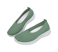 Baskets à enfiler pour femme en maille élastique avec fond épais respirant sans un pied étrier loisirs confortables chaussures décontractées eau taille 37, Vert, 40 EU