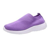 Baskets à enfiler pour femme - Légères et respirantes - En maille - En mousse à mémoire de forme - Avec soutien de la voûte plantaire - Fermeture facile - Chaussures orthopédiques confortables et