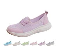 Baskets à enfiler pour femme - Pour diabétiques - Été - Légères - Chaussures de marche respirantes - Semelles en caoutchouc antidérapantes - Chaussures de loisirs légères pour la marche, lilas, 40 EU