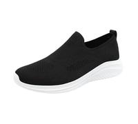 Baskets à enfiler pour homme avec doublure en maille respirante - Chaussures de randonnée à coussin d'air doux - Ajustement de la voûte plantaire - Fermeture facile - Coupe large - Soutien de la voûte